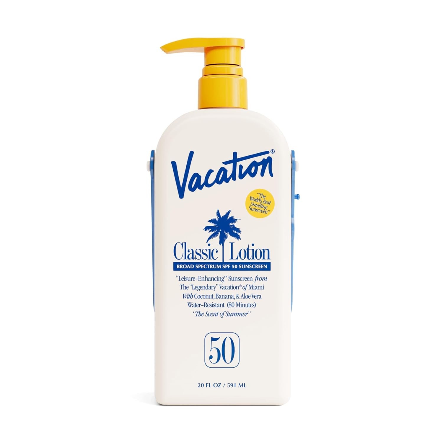 Vacation Classic SPF 50 Sunscreen Lotion, 20 Fluid Ounces – Invisible, No Whit