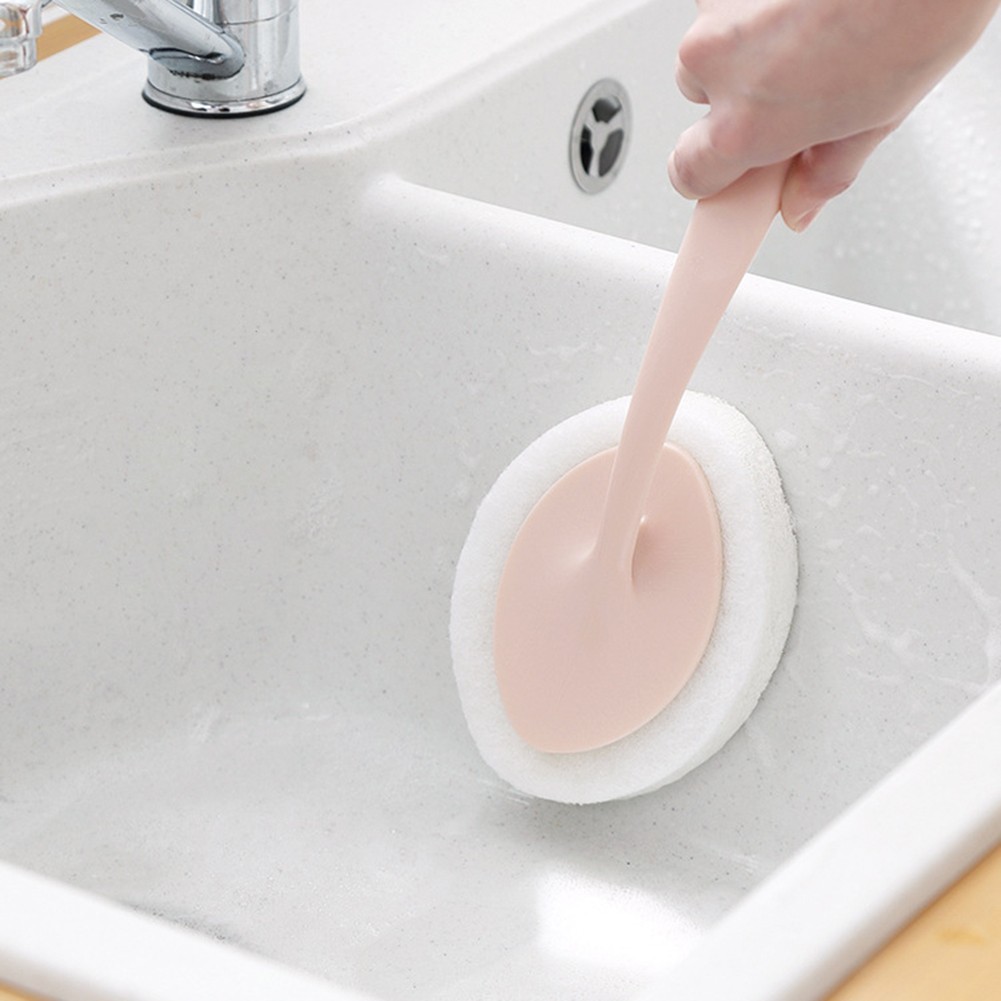 Long Handle Sponge Scrubber for Bathrooms Walls Tile Floors and Bathtubs