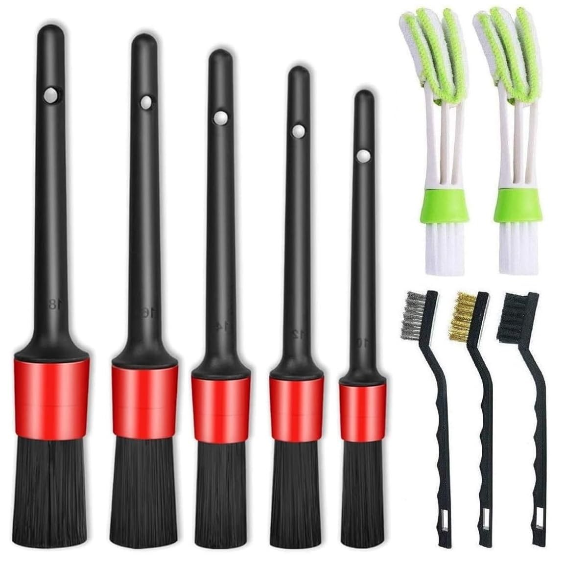 11 Pcs Auto Car Detailing Brush Set Car Interior Exterior Cleaning Kit for Wheel
