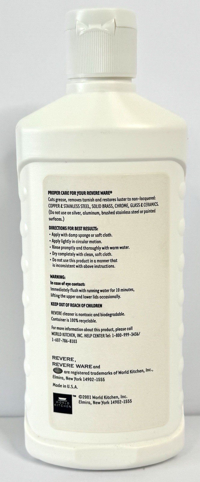 Revere Ware Copper & Stainless Steel Cleaner 7oz NOS, Sealed, DISCONTINUED