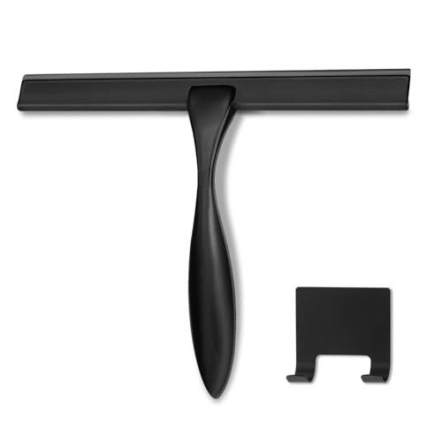 Rubber Squeegee for Shower HIWARE 10 Inch Stainless Steel Black