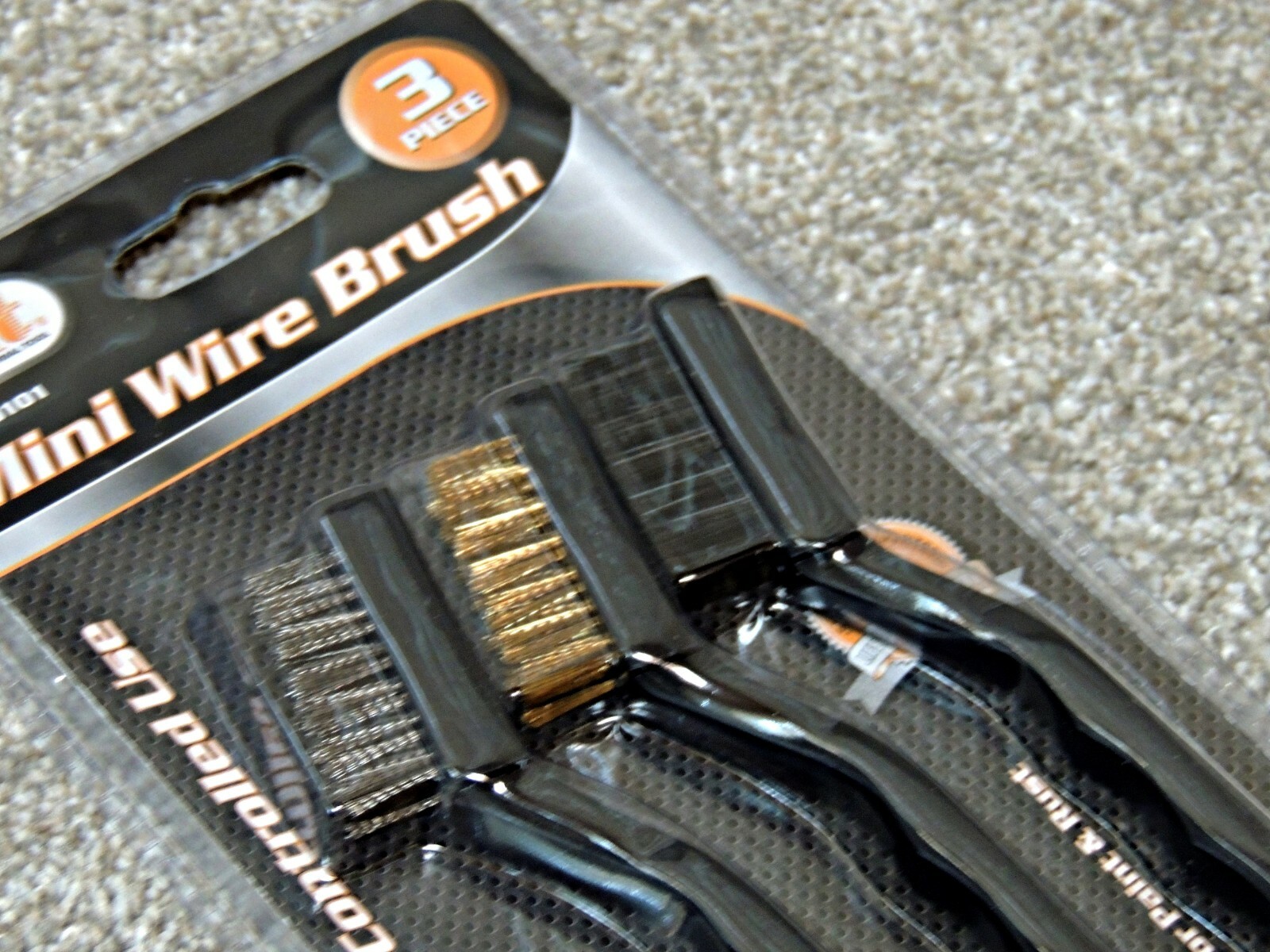 IIT 7″ Wire Cleaning Brushes Set 3 pc; Brass, Nylon, & Stainless Steel Brushes