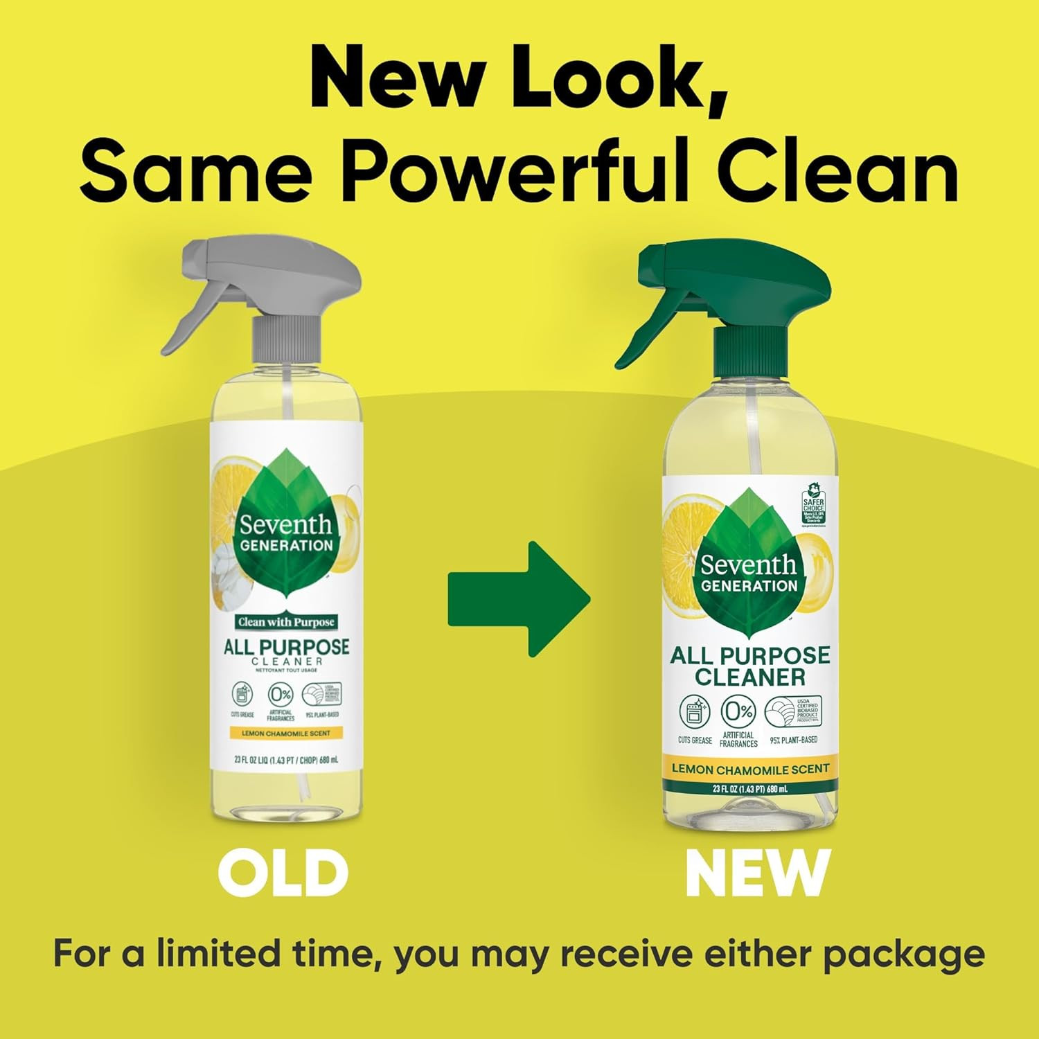 Seventh Generation All Purpose Cleaner Lemon Chamomile Spray 23 oz 8-Pack Case