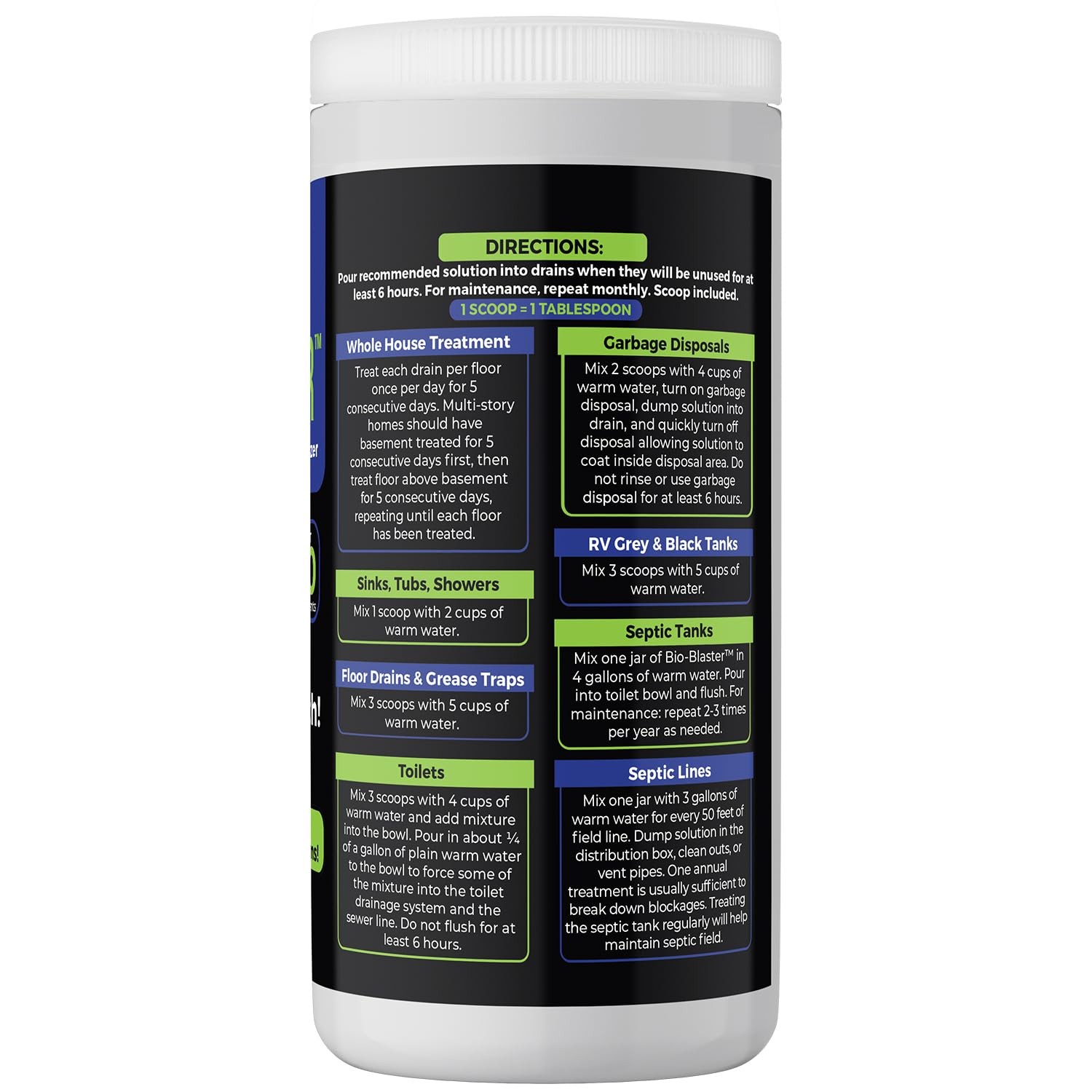Enzyme Drain and Septic Cleaner and Friendly Bacteria Booster. Extra Large 2 …