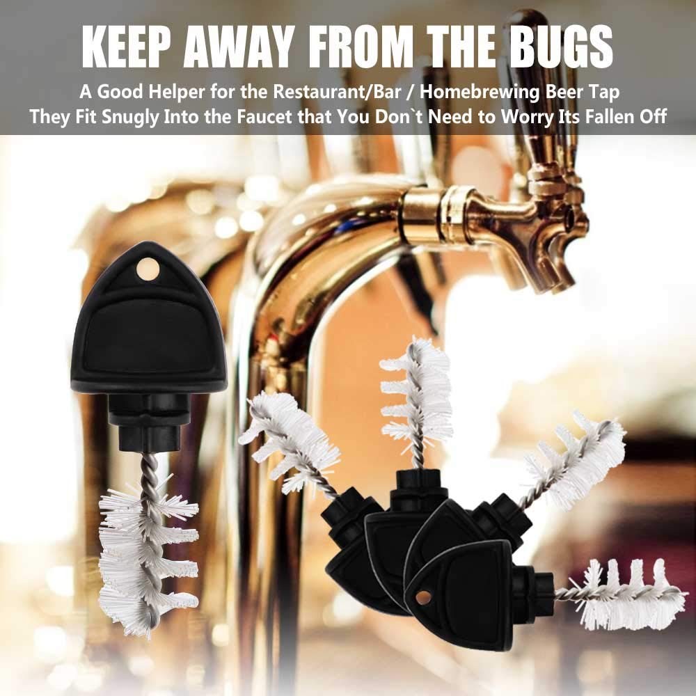 (12Pack) Faucet Plug Brush Beer Plug, 2 in 1 Beer Tap Cap Plug & Cleaning Bru…