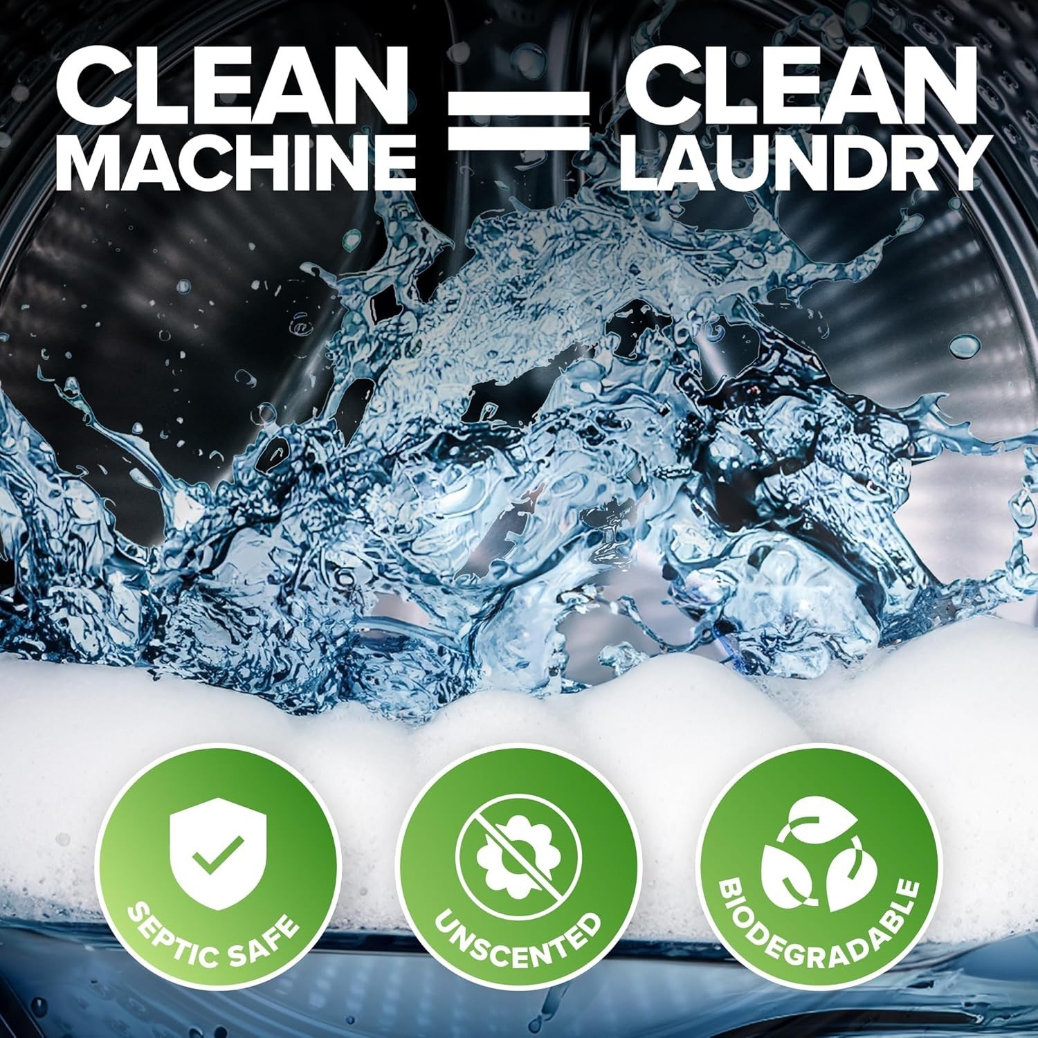 Ultra-Effective Washing Machine Cleaner Tablets – 6 Unscented Supply
