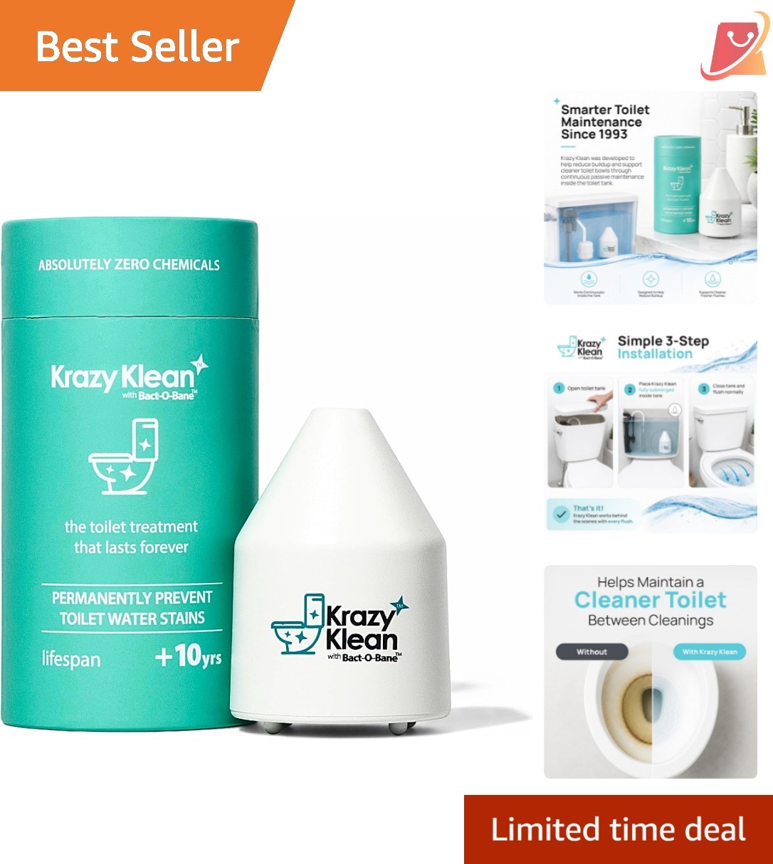 Automatic Toilet Cleaner Capsule Starts During Flush Reduces Buildup Odors