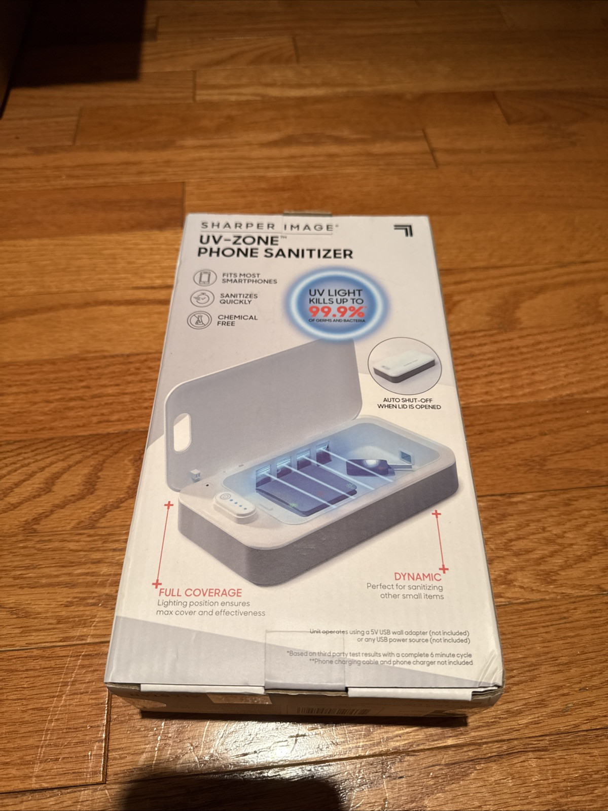 Sharper Image UV-Zone Phone Sanitizer New
