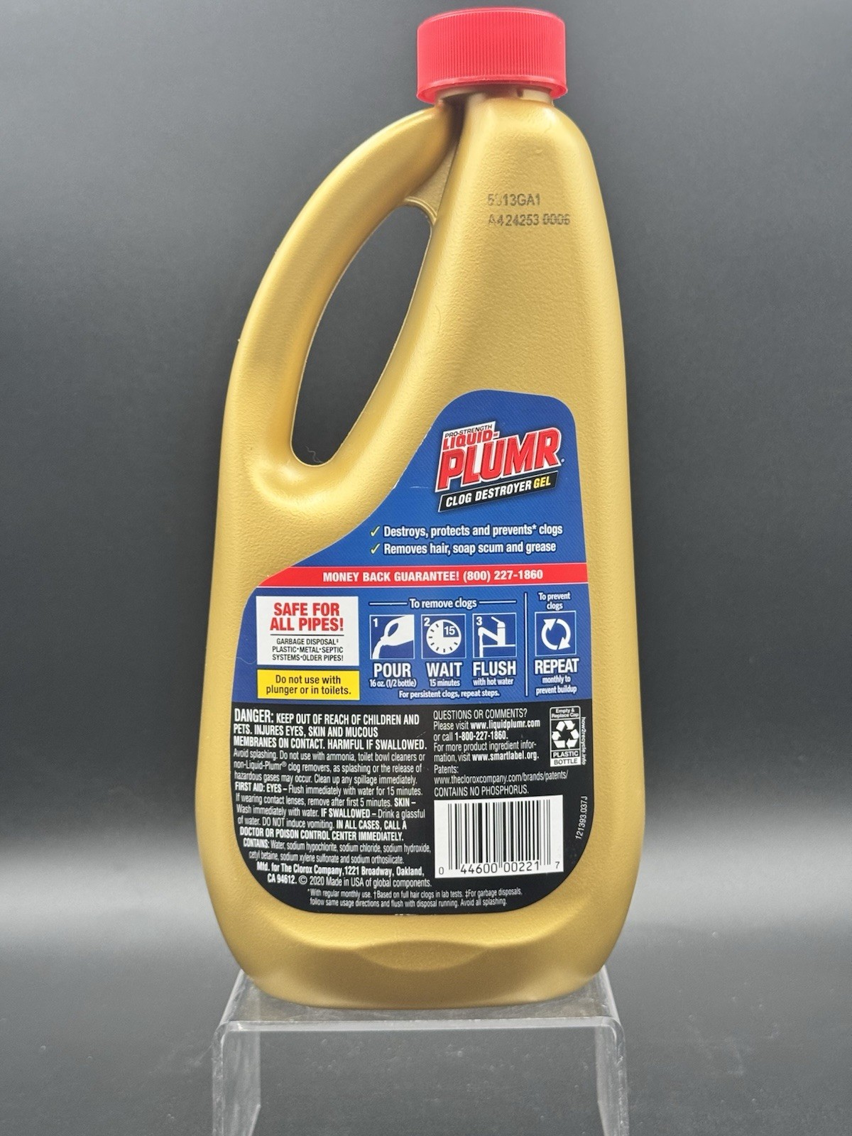 Liquid-Plumr Clog Destroyer Gel 32oz, Drain Cleaner with PipeGuard, Pro Strength