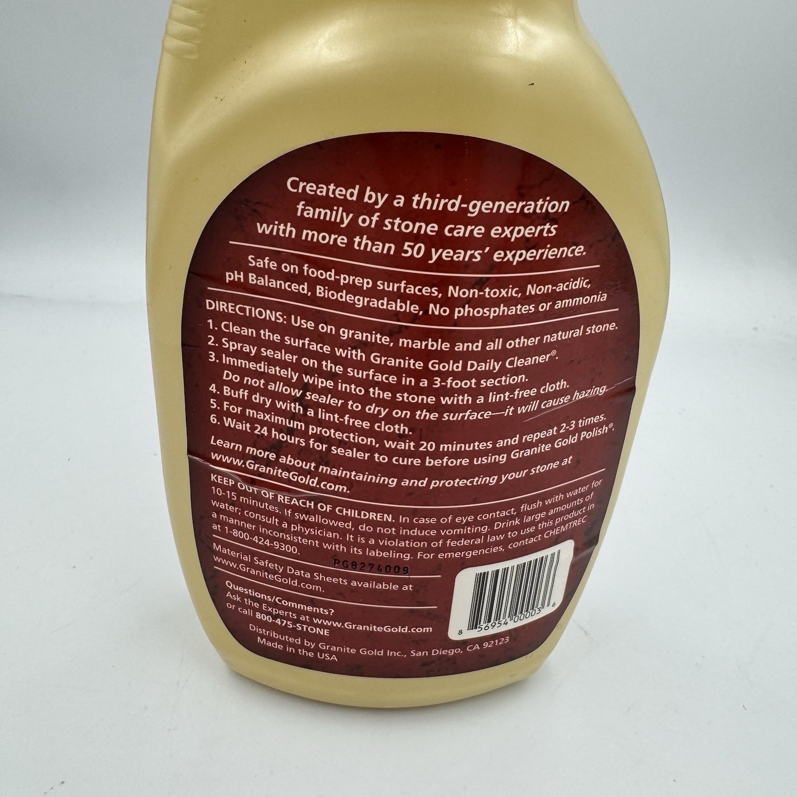 Granite Gold Sealer Spray Water-Based Formula for Stone 24 fl oz (710ml)