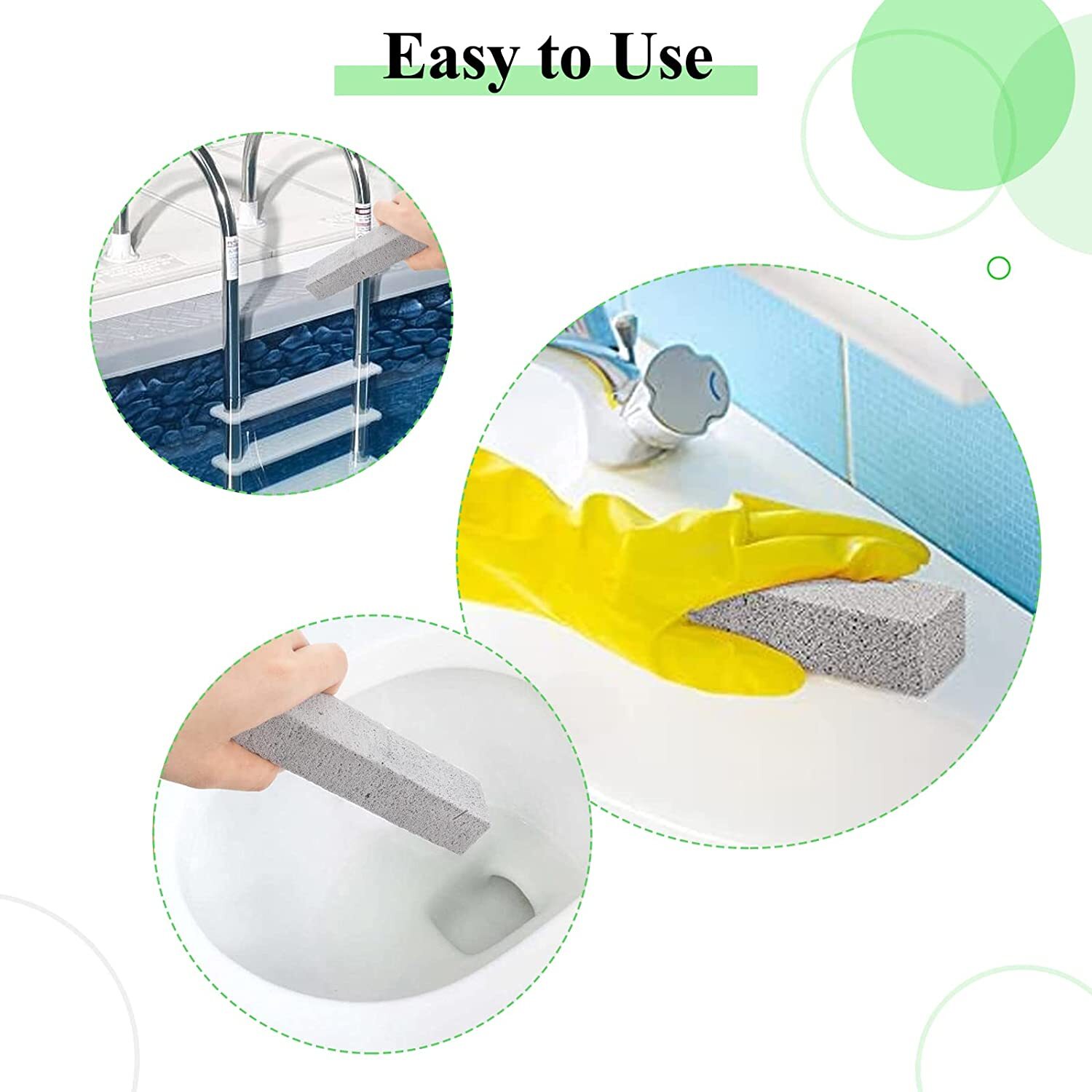 25 Pack Pumice Stone For Cleaning Scouring Pad Toilet Bowl Ring Remover Stick Cl