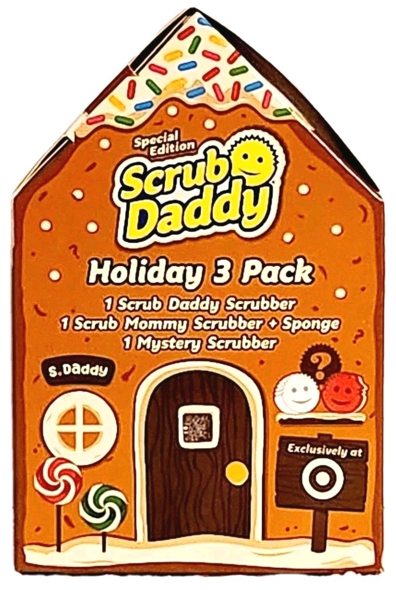 Scrub Daddy + Mommy Scrubber + Holiday Mystery Scrubber, 3 Pack, Special Edition