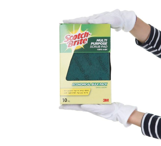 3M Scotch-Brite Multi-Purpose Scrub Pad Scrubber 5.3 x 7.8 inch 10pcs Pack