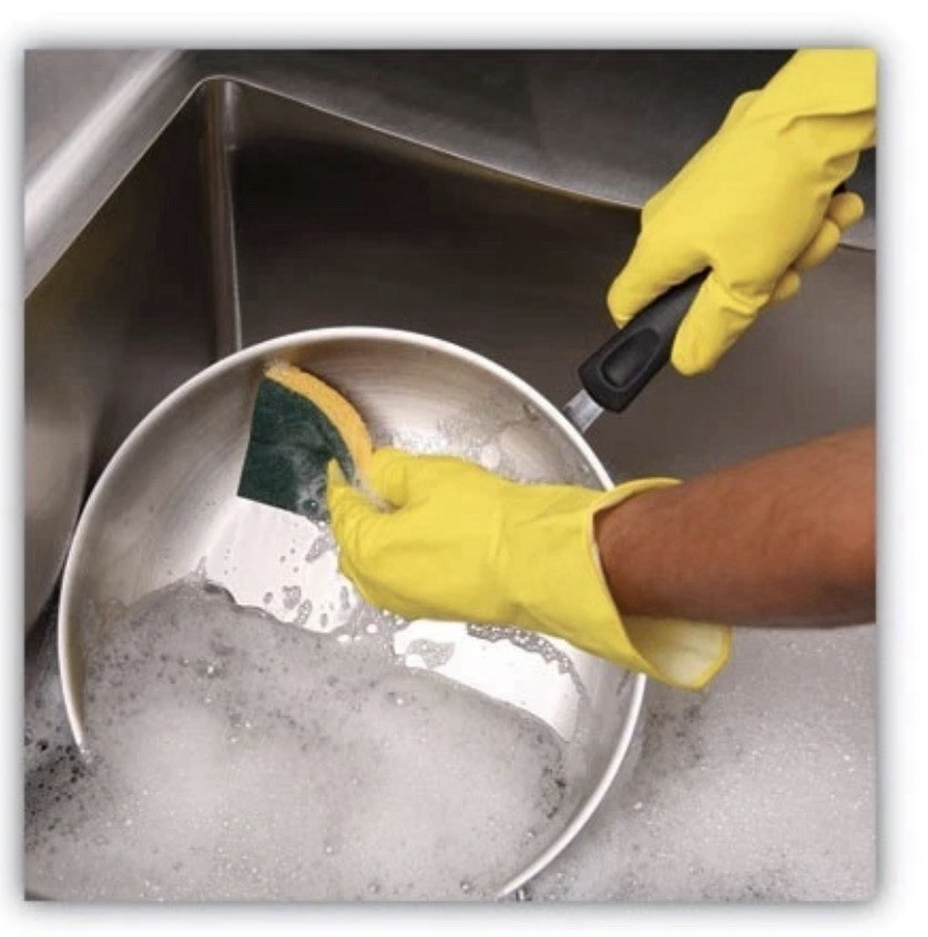 Boardwalk BWK174 Medium-Duty Scrubbing Sponge, Y/G 0.75″ Thick, 3.6×6.1 , 20/CT