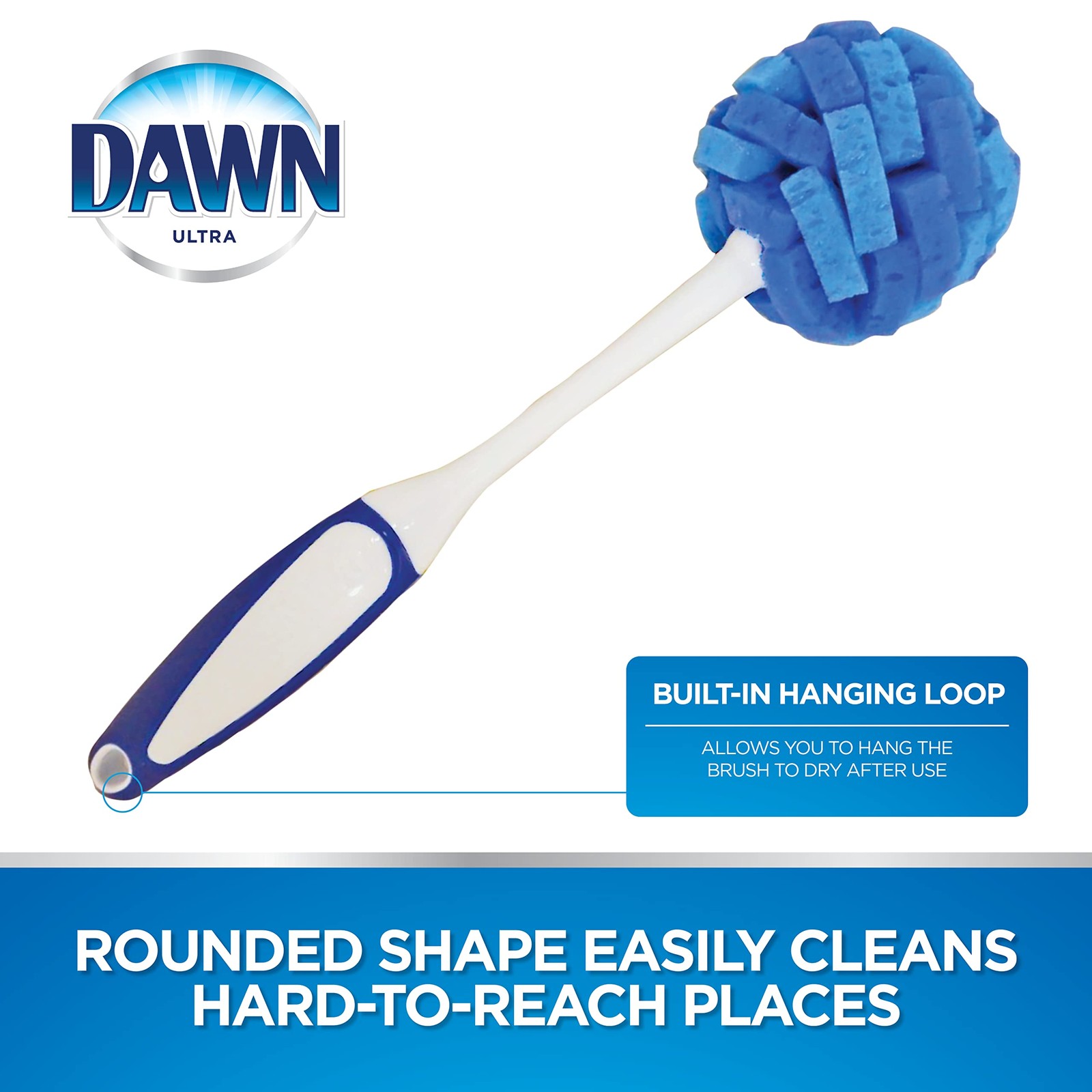 Dawn Ultra 11″ Puff Glassware & Dish Cleaning Brush 2 Pack Soft Scrubber Kitchen