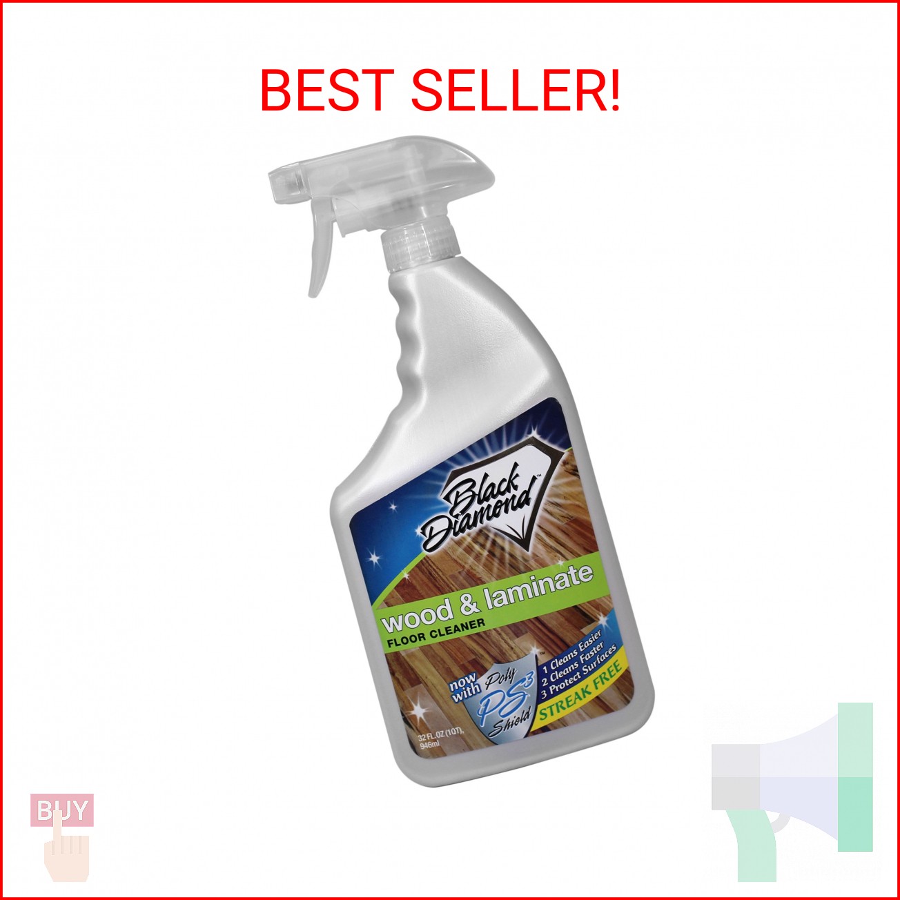 Black Diamond Stoneworks Wood, Laminate, Hardwood & Luxury Vinyl Floor Cleaner S