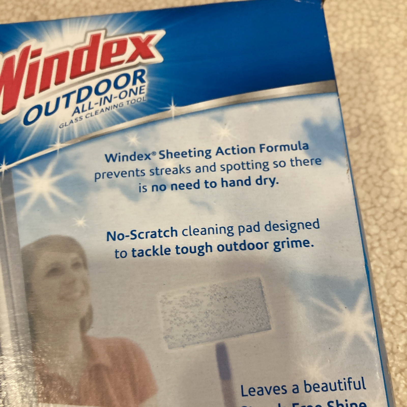 NEW Sealed Windex Outdoor All-In-One Glass & Window Cleaning Tool Starter Kit