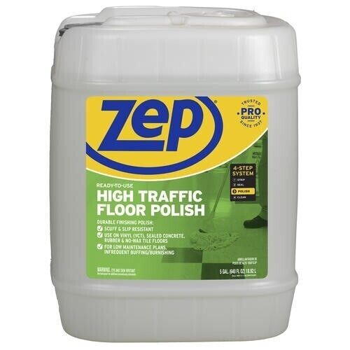 NEW SEALED Zep® High -Traffic Floor Polish – 5 Gallon(G)