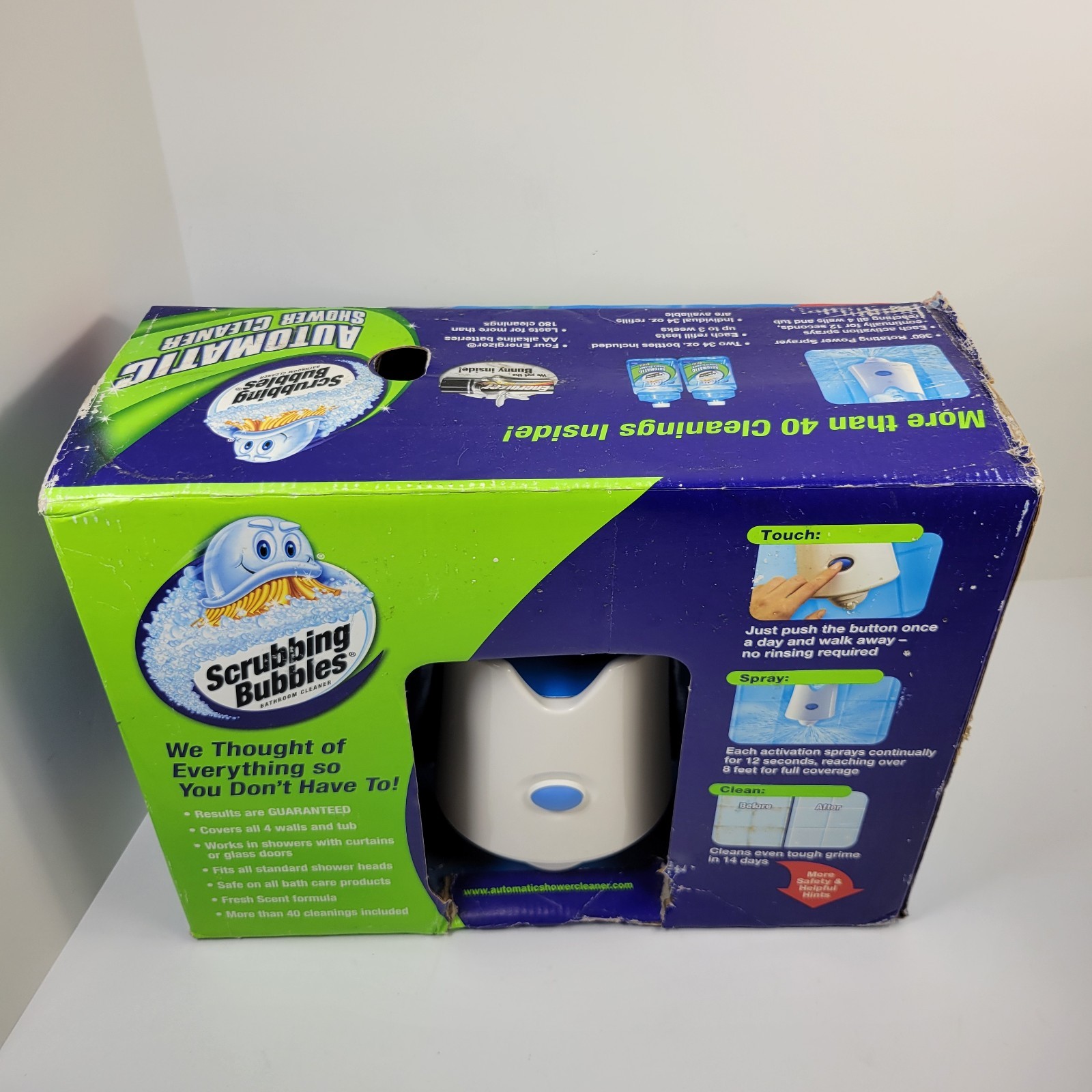 Scrubbing Bubbles 609271 Automatic Shower Cleaner Starter Kit with 2 Refills