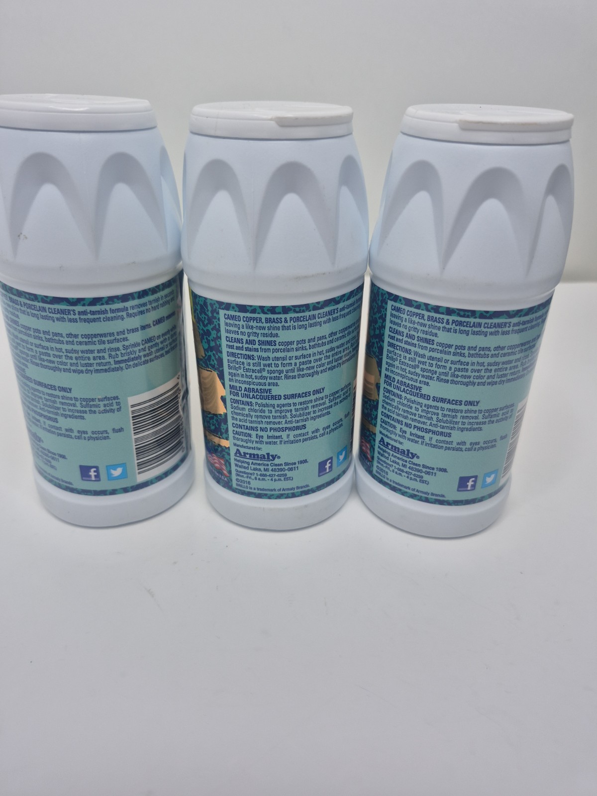 3x CAMEO Copper Brass Porcelain cleaner POWDER 10 oz ORIGINAL FORMULA