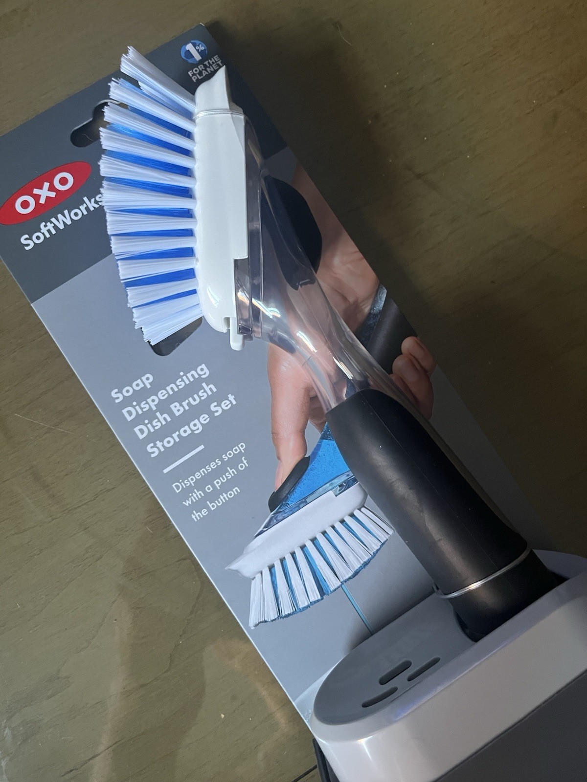 OXO Softworks Soap Dispensing Dish Brush Storage Set – New In Package