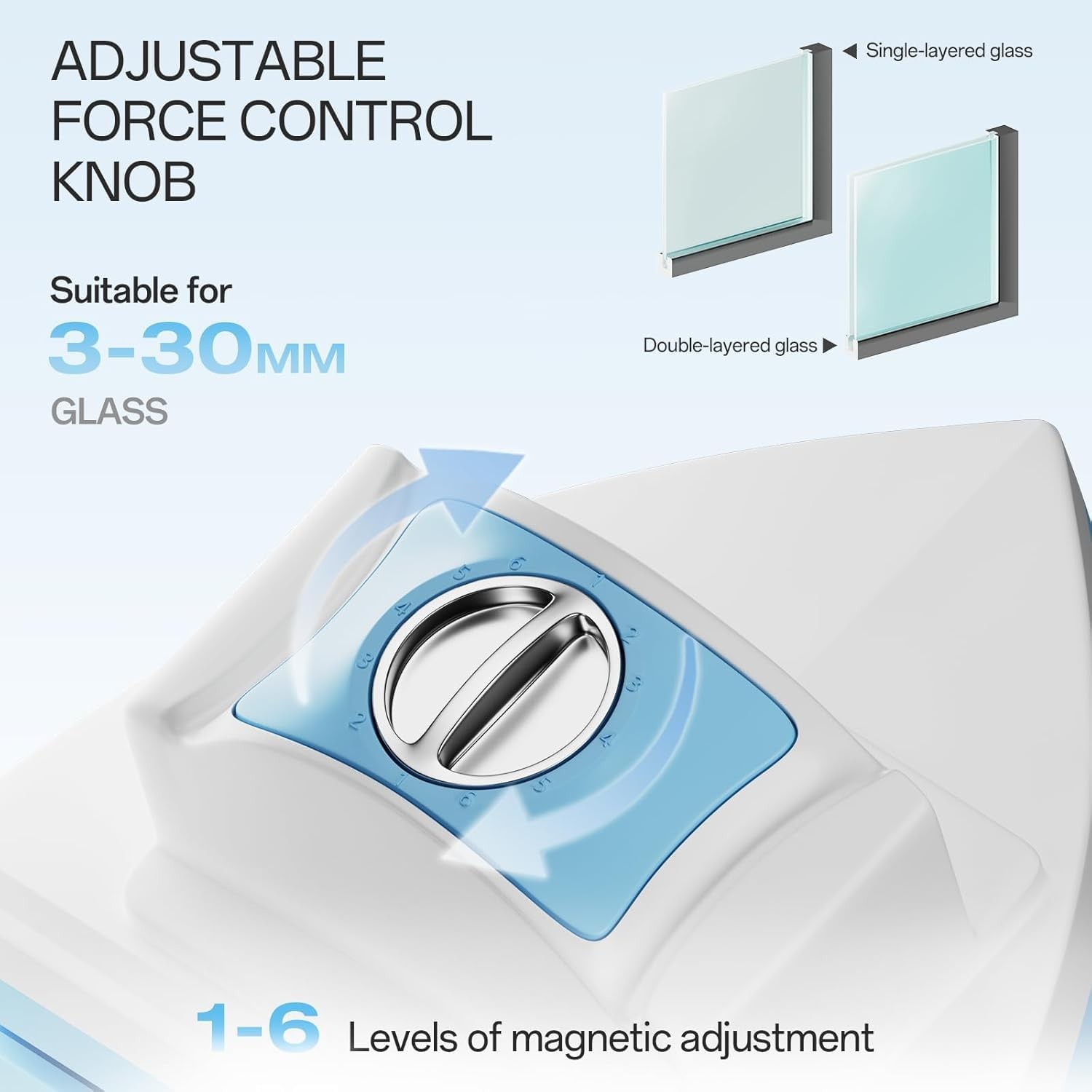 Magnetic Window Cleaner, Adjustable Double Sided Window Cleaning Tool for Sin…