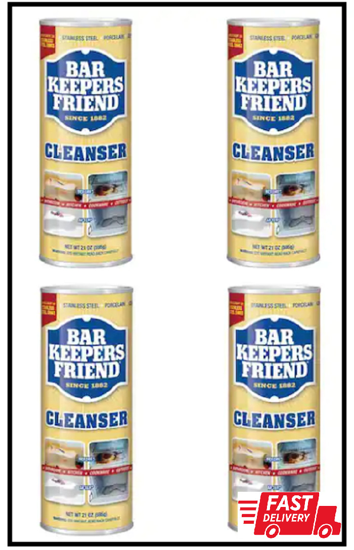 Bar Keepers Friend All-Purpose Cleaner and Polish 21 Oz. 4-Pack