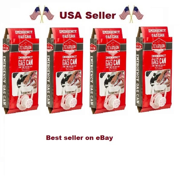 4pk ITZ A Gas Can Emergency Foldable Collapsible Gas Container 1 GAL *FREE SHIP*