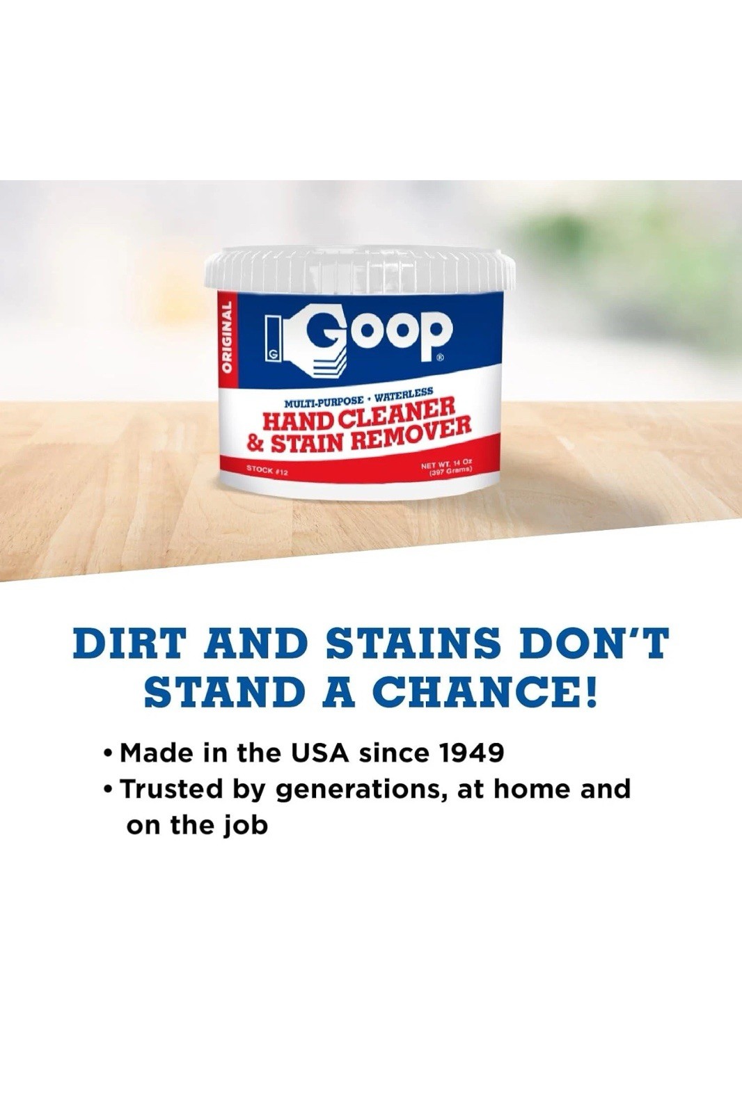 2-Pack GOOP 14 Oz Biodegradable Hand Cleaner – Non-Toxic, Lanolin, Spot-Out