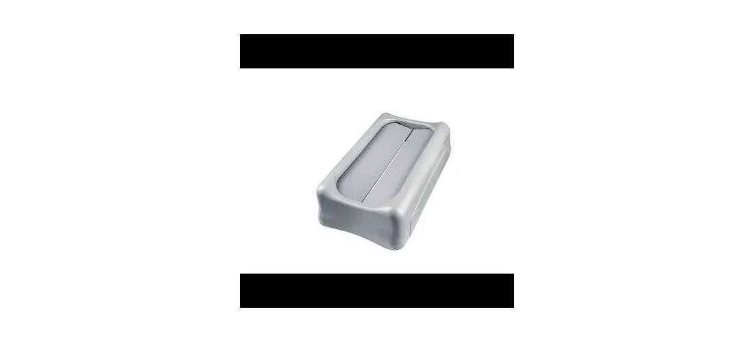 Slim Jim Swing Lid 20.47X11.34X5.08 IN Gray Rectangle Resin Slim