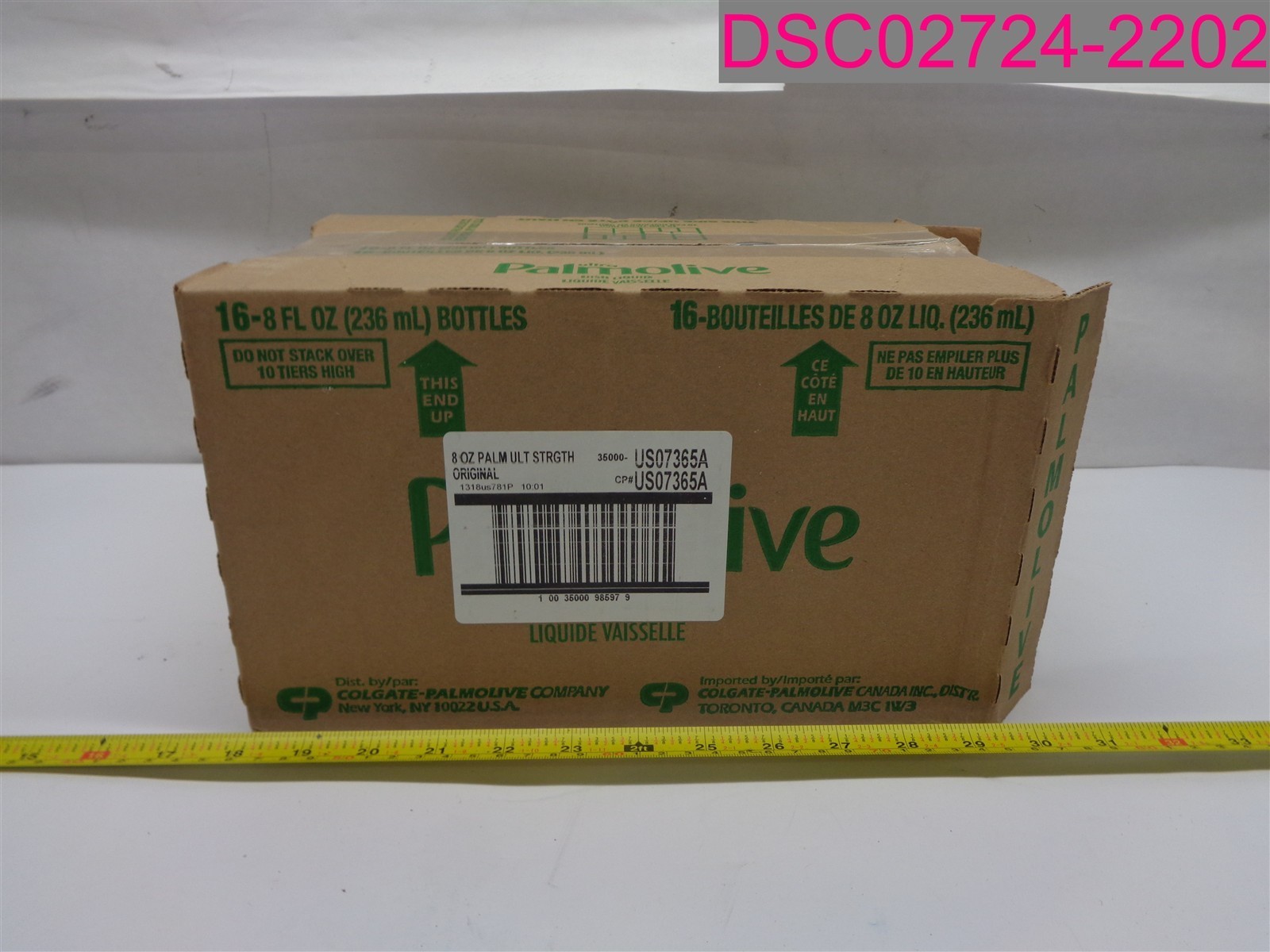 QTY=384 fl.oz (48×8 fl.oz Bottles);Palmolive Ultra Strength Dish Liquid US07365A