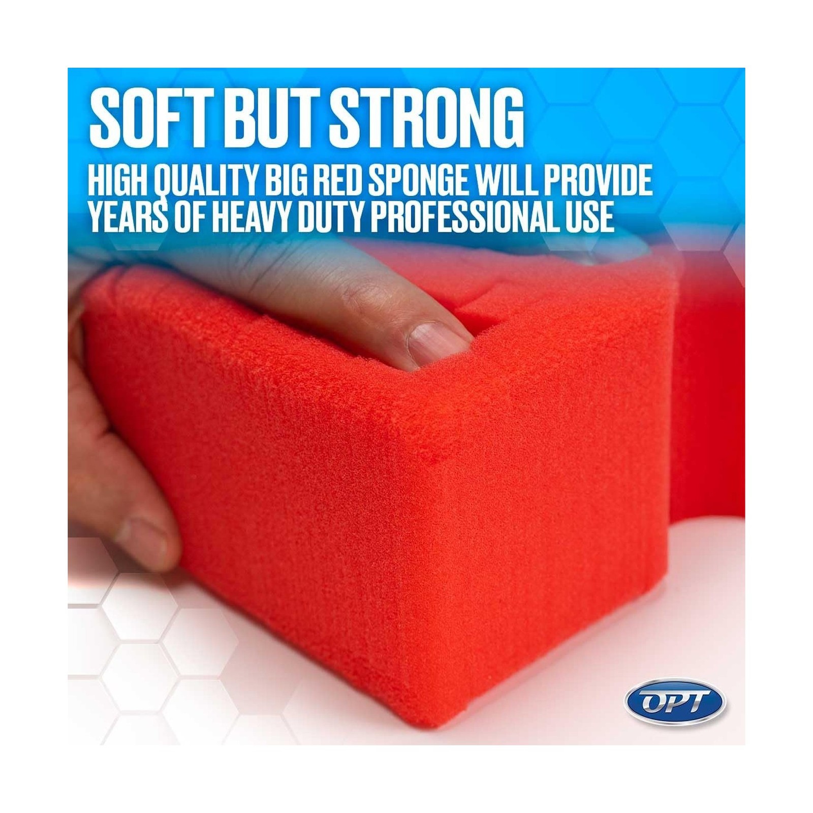 Optimum Big Red Sponge – The Original Made in USA Crosscut Rinseless Spong