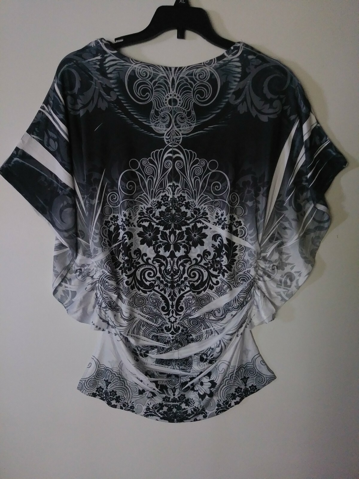 FASIS BY CALIFORNIA BLUE TOP STRETCH BLING GRAY SIZE SMALL NWT RETAIL $25.50 VGC