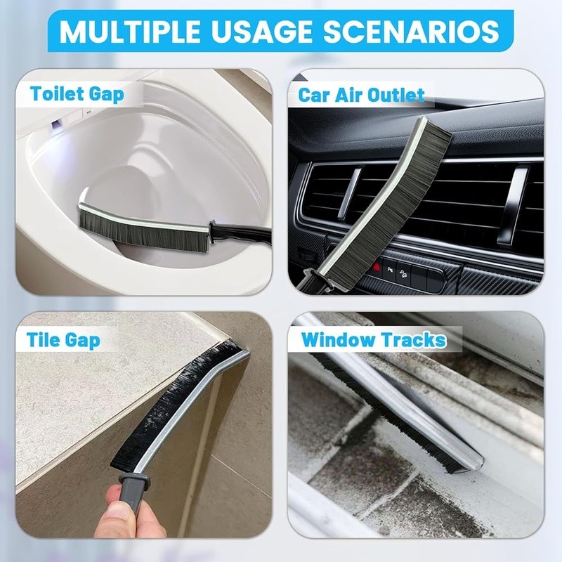 16Pcs Crevice Cleaning Brush Set Multi-Purpose Kitchen Office Tight Spots New