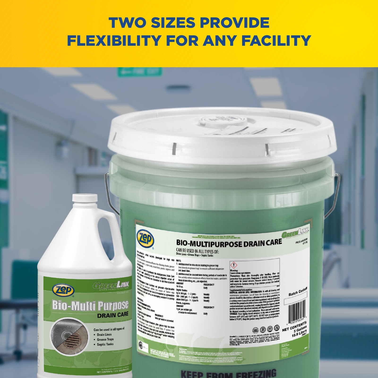 Zep Bio Multipurpose Drain Care 1 Gallon (Case of 4) 462623
