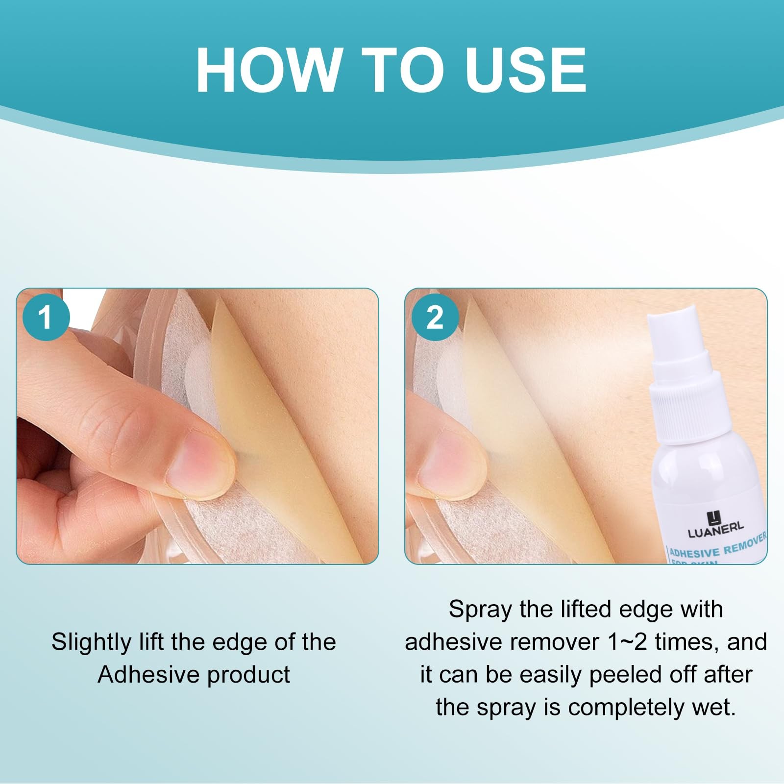 Adhesive Remover for Skin Spray Bandage & Surface – No Sting for Sensitive Skin