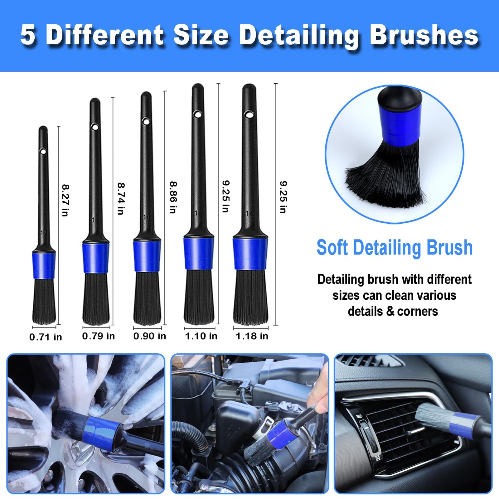 17pcs Car Detailing Kit Interior Cleaner, Car Interior Cleaning Kit with Hand…
