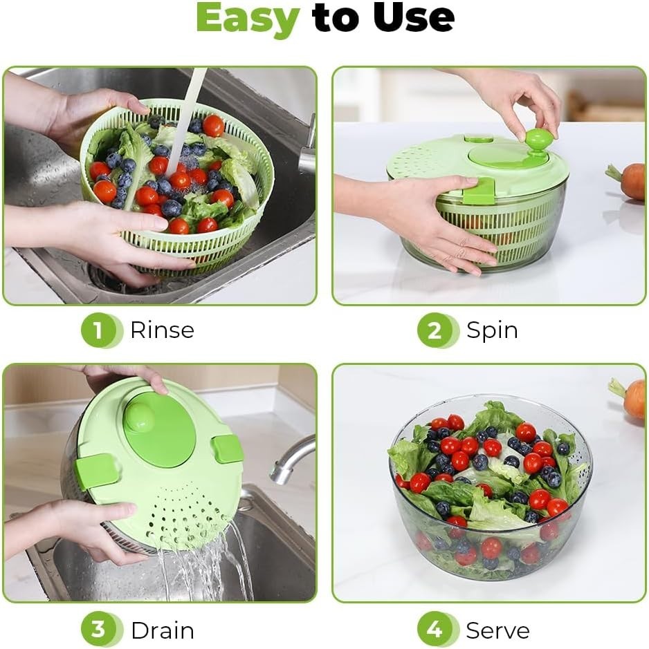Fruit Cleaner Spinner With Fruit Washer Bowl