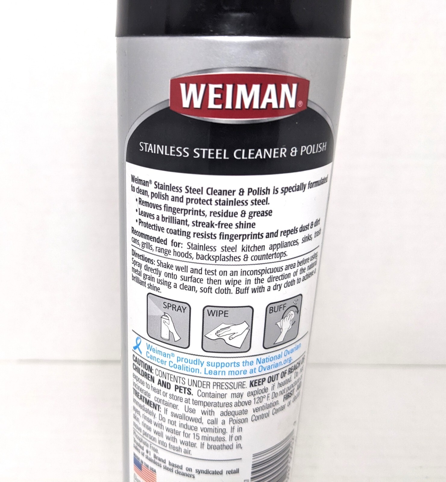 x2 WEIMAN Stainless Steel Appliance Stove Range CLEANER & POLISH Streak-Free