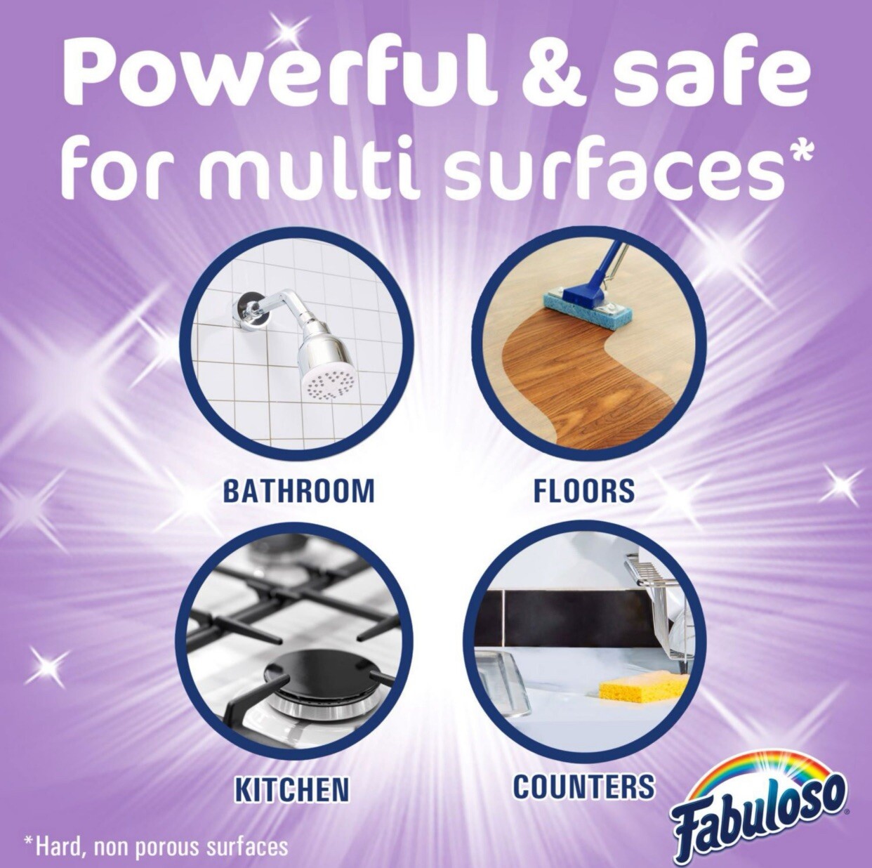 Fabuloso Multi-Purpose Cleaner, 2X Concentrated Formula, Lavender Scent, 210 oz.