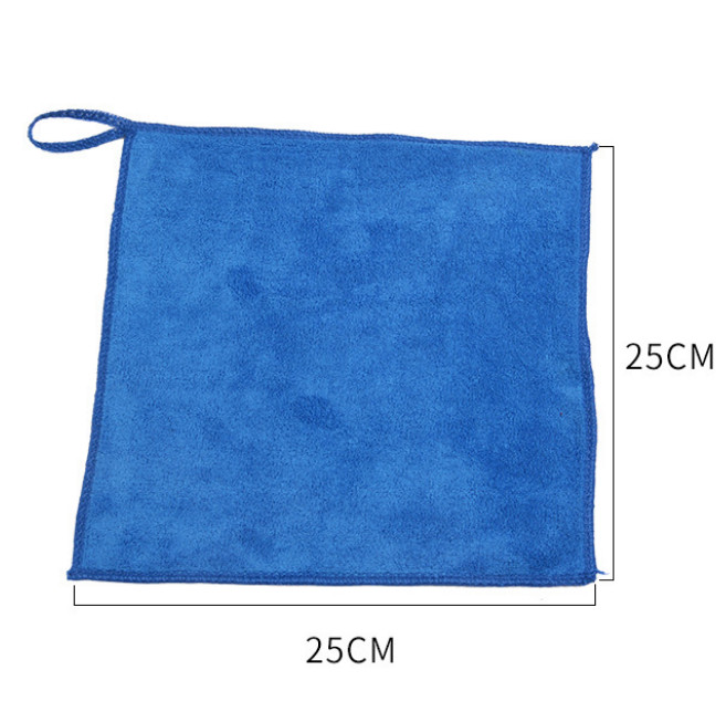 Blue small square towel Art gouache pen absorbent towel Paint wiping cloth