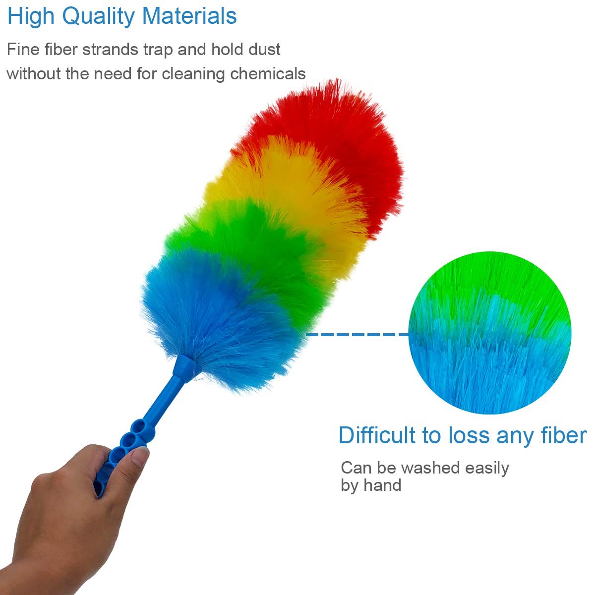 2 Pack Upgrade 19” Static Duster Beandable and Washable – More Fibers Bigger …