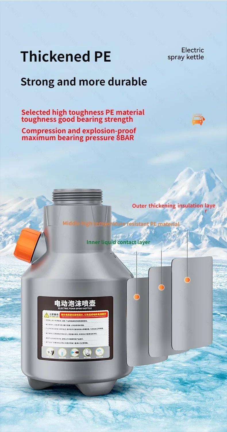Electric Car Foam Sprayer | High Pressure Soap Washer, Auto Fine Foam Cleaning T