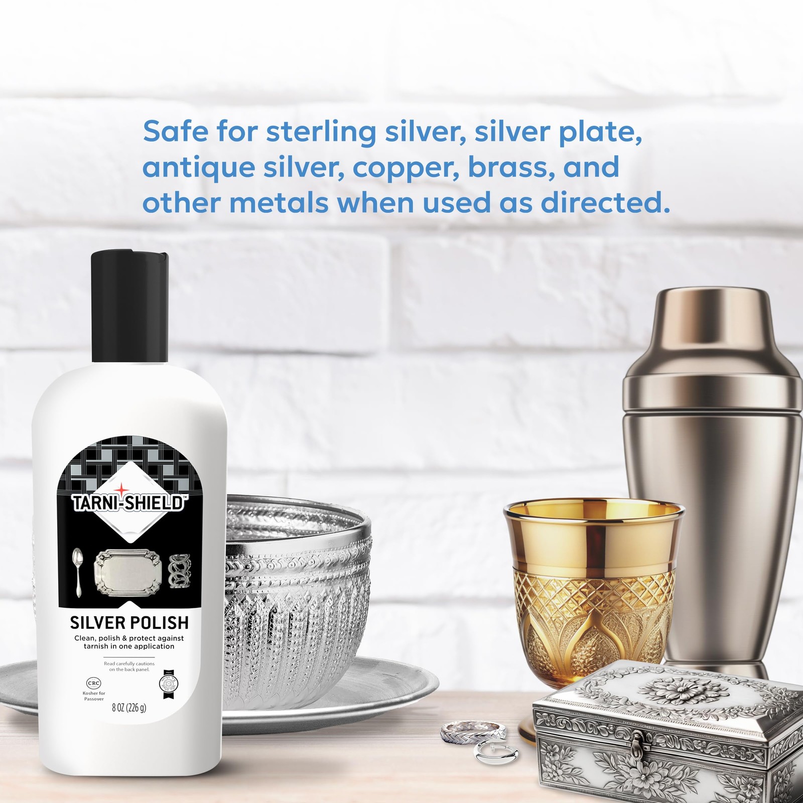 Tarni-Sheild Silver Polish – Clean, Polish, and Protect Against Tarnish – 8 O…