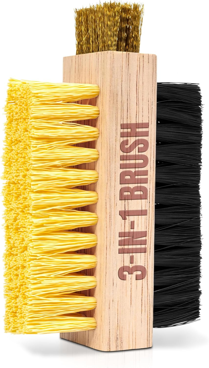 Multi Purpose Shoe Cleaning Brush – with Strong, Medium and Soft Bristles for Al