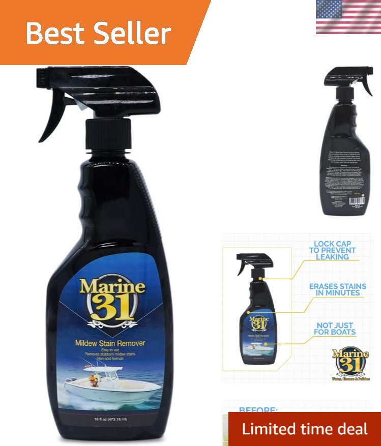 Mildew Stain Remover & Cleaner | Effective for Boats, Home, Patio, & Bathroom…