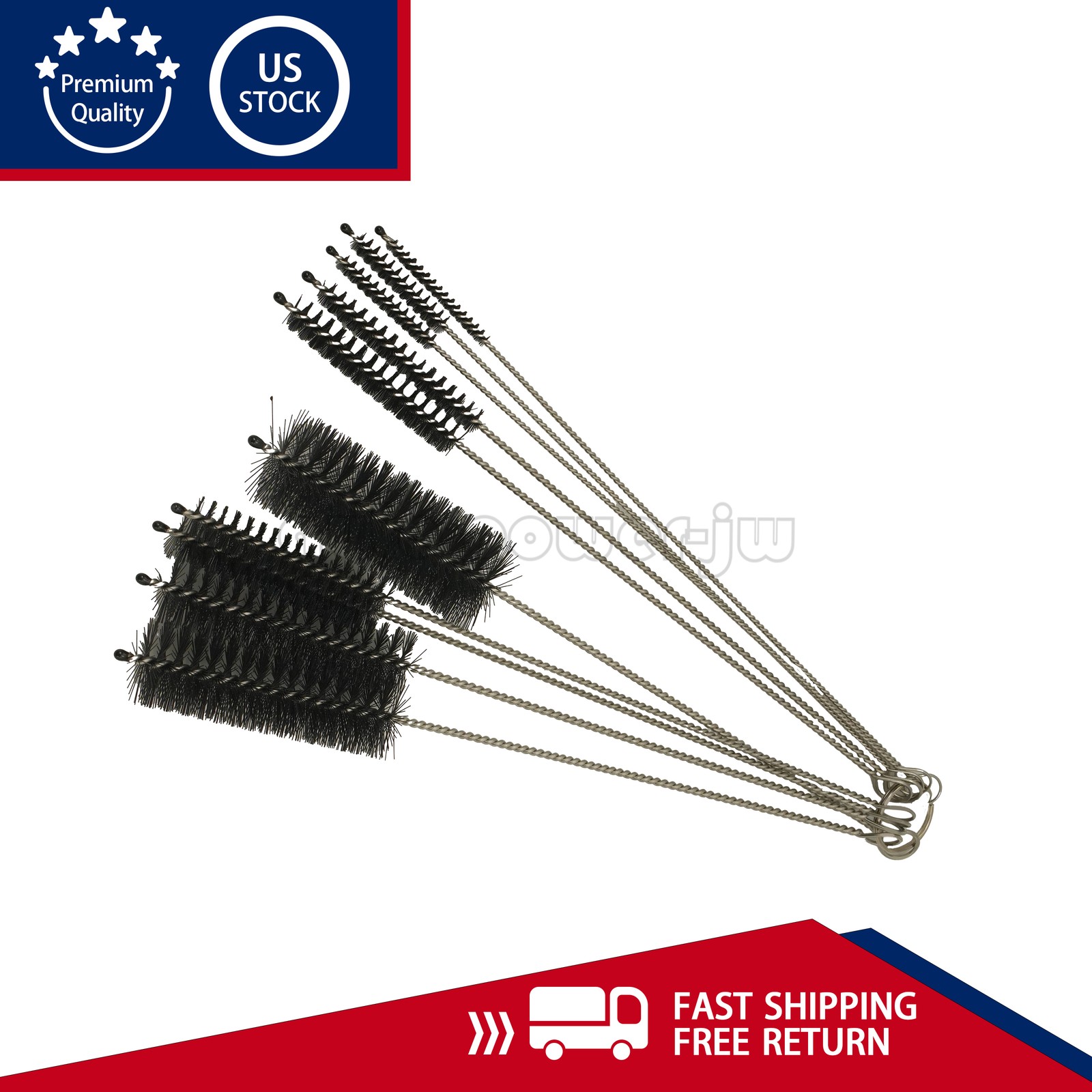 NEW 10PCS Set Nylon Straw Brush Cleaner Bottle Tube Pipe Small Long Cleaning US