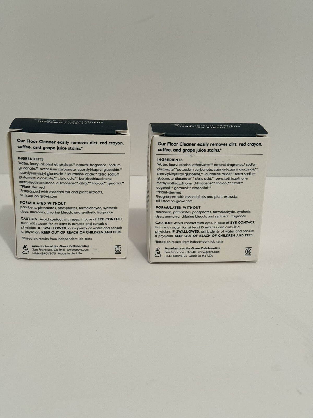 Lot Of 2 Grove Co Floor Concentrates Cleaner 2 Pack Each 1 Fl OZ See Description