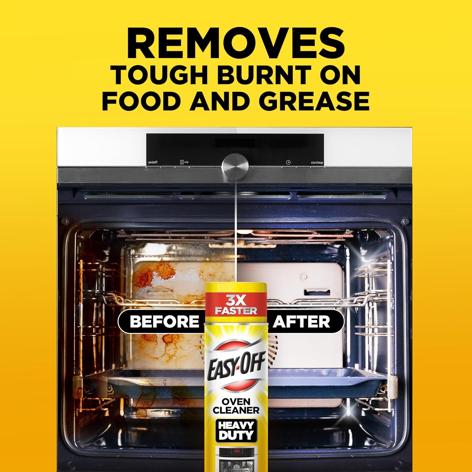 Easy-Off Heavy Duty Oven Cleaner Foam, Removes Grease & Burned-On Food, For Oven