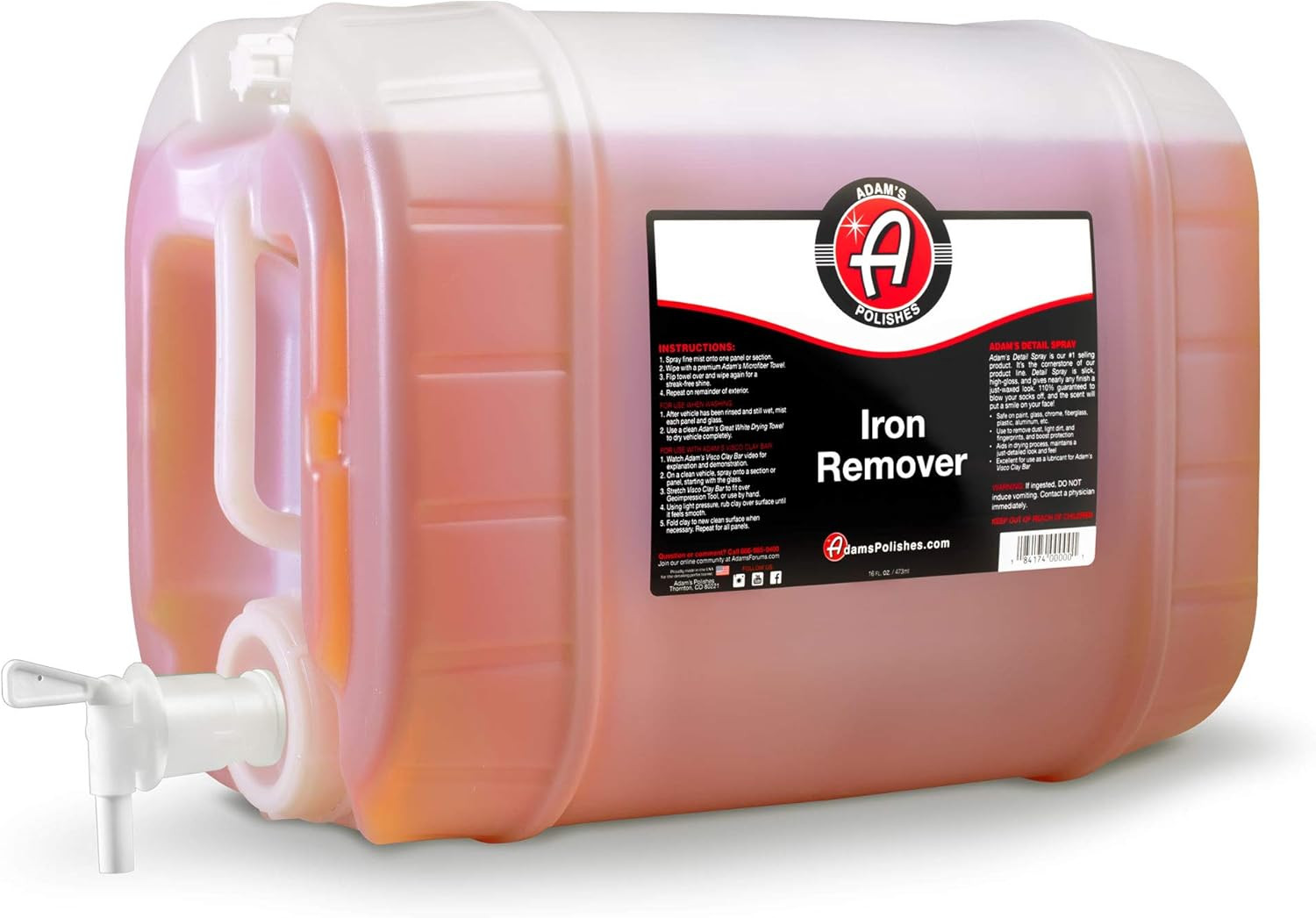 Adam’S Iron Remover (16Oz) – Iron Out Fallout & Stop Rust Remover Spray for Car